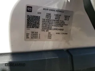 2023 GMC Yukon XL AT4 with VIN 1GKS2HKL2PR244042, listed as a Copart auction lot 80441114 with 27,061 mi miles and Salvage Title. Bid and sale history available at carsss.com. Image 14.