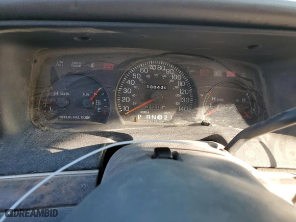 2000 Ford Crown Victoria with VIN 2FAFP73W5YX181565, listed as a Copart auction lot 77098594 with 180,439 mi miles and Salvage Title. Bid and sale history available at carsss.com. Image 9.