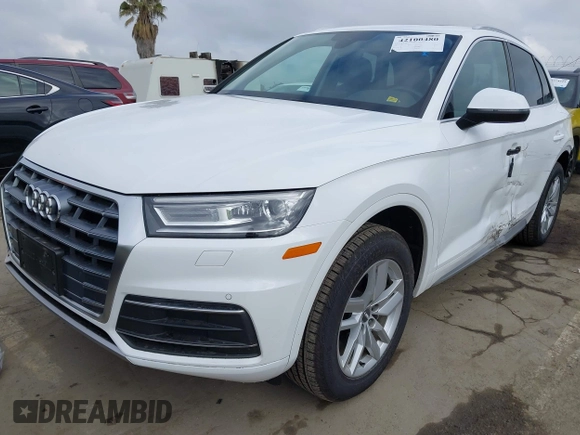 2020 Audi Q5 Premium with VIN WA1ANAFY3L2064383, listed as a IAAI auction lot 42100480 with 51,123 mi miles and . Bid and sale history available at DreamBid. Image 2.