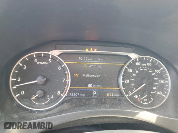 2019 Nissan Altima SV z VIN 1N4BL4DW3KN321497, wystawiony jako Copart lot #57959005 z przebiegiem 78 807 mil mil oraz Szkoda całkowita • Salvage title. Historia ofert i sprzedaży dostępna na DreamBid. Obrazek 9.