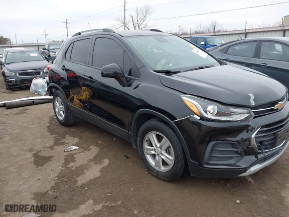 2021 Chevrolet Trax LT with VIN KL7CJLSB0MB312255, listed as a IAAI auction lot 41536977 with 69,153 mi miles. Bid and sale history available at carsss.com. Image 1.