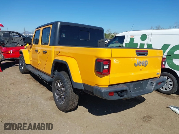 2021 Jeep Gladiator Overland z VIN 1C6HJTFG3ML552660, wystawiony jako IAAI lot #41636232 z przebiegiem 37 769 mil mil oraz . Historia ofert i sprzedaży dostępna na DreamBid. Obrazek 3.
