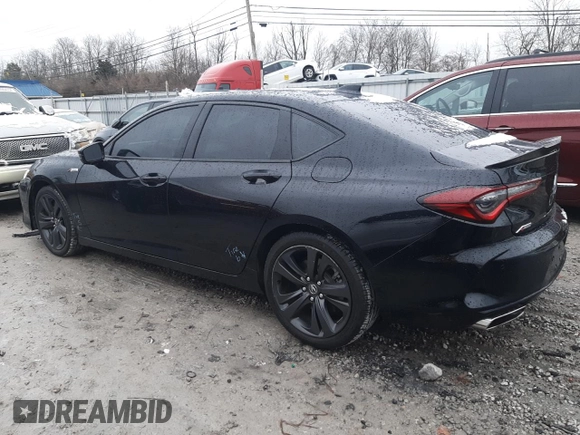 2021 Acura TLX w/A-Spec Package with VIN 19UUB6F50MA011146, listed as a Copart auction lot 86016844 with 26,819 mi miles and Salvage Title. Bid and sale history available at carsss.com. Image 2.