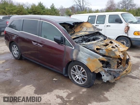 2011 Honda Odyssey EX-L with VIN 5FNRL5H64BB059576, listed as a IAAI auction lot 41903160 with 150,000 mi miles and . Bid and sale history available at carsss.com. Image 1.