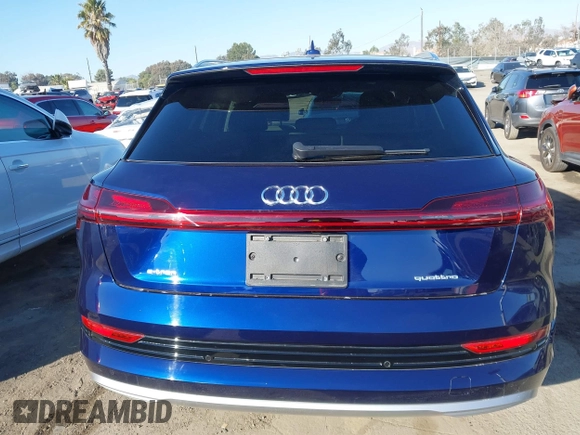 2021 Audi e-tron Premium with VIN WA1AAAGE4MB014383, listed as a IAAI auction lot 41298787 with 63,214 mi miles. Bid and sale history available at carsss.com. Image 17.
