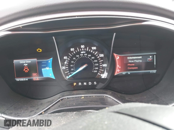 2013 Ford Fusion SE with VIN 3FA6P0HR4DR368010, listed as a IAAI auction lot 41941471 with 197,359 mi miles. Bid and sale history available at carsss.com. Image 7.