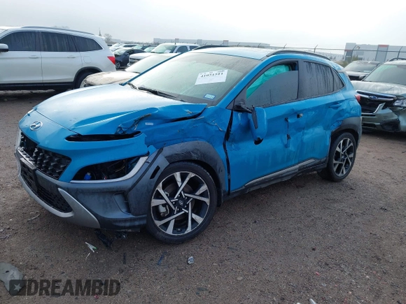 2023 Hyundai Kona Limited with VIN KM8K53A30PU981322, listed as a IAAI auction lot 41051511 with 41,003 mi miles. Bid and sale history available at carsss.com. Image 16.