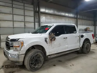 2021 Ford F-150 XL with VIN 1FTFW1E8XMFA35161, listed as a Copart auction lot 41602005 with 54,519 mi miles and Salvage Title. Bid and sale history available at carsss.com. Image 1.