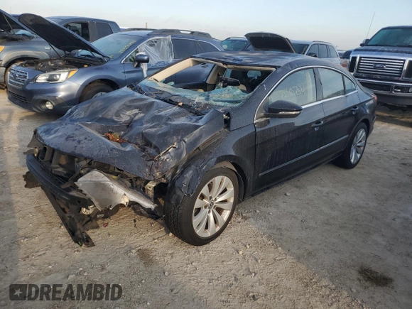 2010 Volkswagen CC Sport with VIN WVWNN7AN0AE563340, listed as a Copart auction lot 75915254 with 0 mi miles and Salvage Title. Bid and sale history available at carsss.com. Image 1.