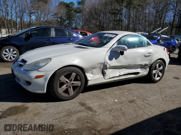 2008 Mercedes-Benz SLK 280 with VIN WDBWK54F48F186729, listed as a Copart auction lot 49432735 with 92,307 mi miles and Salvage title. Bid and sale history available at DreamBid. Image 1.