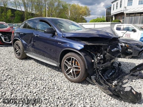 2019 Mercedes-Benz GLE 43 AMG with VIN 4JGED6EB6KA137492, listed as a Copart auction lot 55949455 with Not provided miles and Salvage title. Bid and sale history available at DreamBid. Image 4.