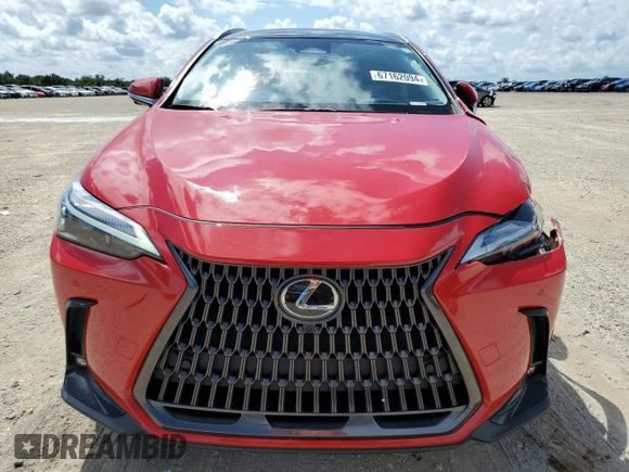 2022 Lexus NX with VIN JTJHGCEZ1N2000556, listed as a Copart auction lot 67162094 with 59,299 mi miles and Salvage Title. Bid and sale history available at carsss.com. Image 5.