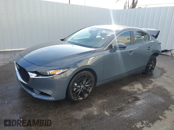 2025 Mazda 3 S Carbon Edition with VIN 3MZBPBCM5SM456474, listed as a Copart auction lot 43121065 with 3,616 mi miles and Clean Title. Bid and sale history available at DreamBid. Image 1.
