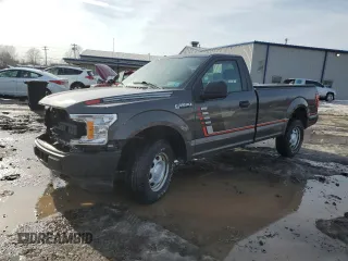 2018 Ford F-150 XL with VIN 1FTMF1EB3JKD90646, listed as a Copart auction lot 48501195 with 44,035 mi miles and Salvage Title. Bid and sale history available at carsss.com. Image 1.