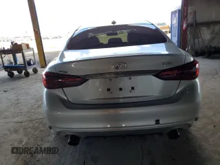 2018 Infiniti Q50 Luxe with VIN JN1EV7AP9JM358612, listed as a Copart auction lot 59427965 with 81,450 mi miles and Salvage title. Bid and sale history available at DreamBid. Image 6.