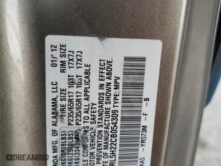 2012 Honda Odyssey LX with VIN 5FNRL5H22CB054309, listed as a Copart auction lot 46706625 with 105,515 mi miles and Salvage Title. Bid and sale history available at carsss.com. Image 13.