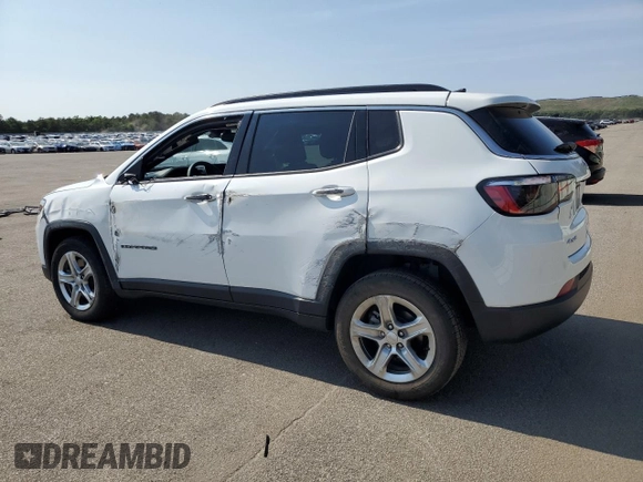 2023 Jeep Compass Latitude z VIN 3C4NJDBN3PT552804, wystawiony jako Copart lot #59872285 z przebiegiem 23 310 mil mil oraz Szkoda całkowita • Salvage title. Historia ofert i sprzedaży dostępna na DreamBid. Obrazek 2.