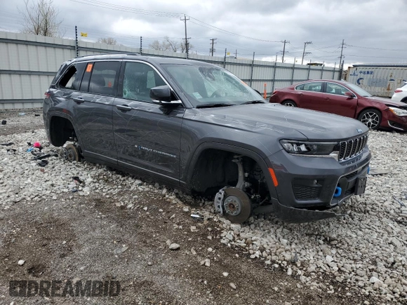 2022 Jeep Grand Cherokee Overland with VIN 1C4RJYD65N8716340, listed as a Copart auction lot 53912675 with Not provided miles and Salvage title. Bid and sale history available at DreamBid. Image 4.