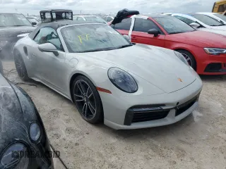 2021 Porsche 911 Turbo S with VIN WP0CD2A94MS263709, listed as a Copart auction lot 73958004 with 0 mi miles and Salvage Title. Bid and sale history available at carsss.com. Image 4.