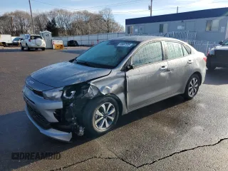 2023 Kia Rio S with VIN 3KPA24AD7PE568447, listed as a Copart auction lot 46667225 with 30,166 mi miles and Salvage Title. Bid and sale history available at carsss.com. Image 1.