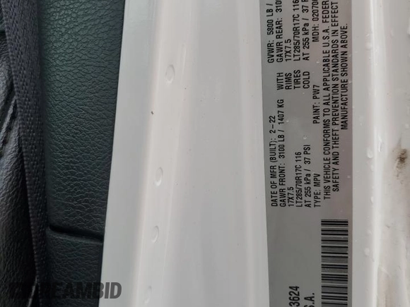 2022 Jeep Wrangler Unlimited Rubicon with VIN 1C4HJXFNXNW133624, listed as a Copart auction lot 48222615 with 51,849 mi miles and Salvage title. Bid and sale history available at DreamBid. Image 14.
