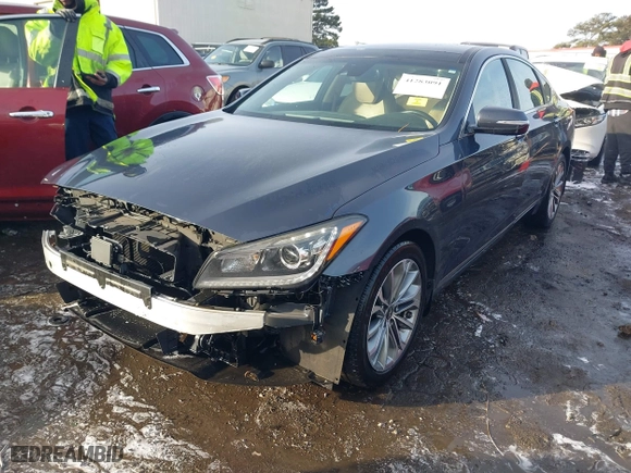 2017 Genesis G80 3.8L with VIN KMHGN4JE9HU172027, listed as a IAAI auction lot 41283091 with 169,015 mi miles. Bid and sale history available at carsss.com. Image 17.
