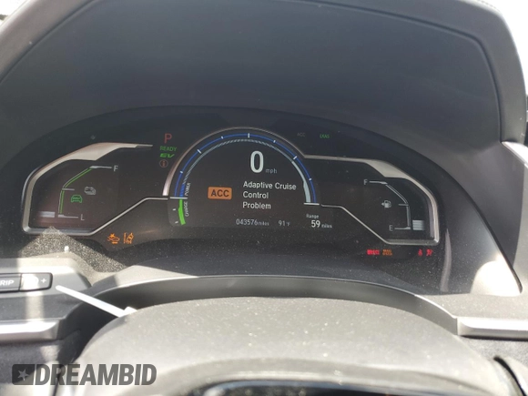 2018 Honda Clarity Plug-In Hybrid Touring with VIN JHMZC5F32JC002182, listed as a Copart auction lot 55677054 with 43,576 mi miles and Salvage Title. Bid and sale history available at carsss.com. Image 9.