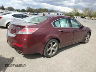 2010 Acura TL Tech with VIN 19UUA8F50AA019452, listed as a Copart auction lot 53091305 with 212,605 mi miles and Salvage Title. Bid and sale history available at carsss.com. Image 3.