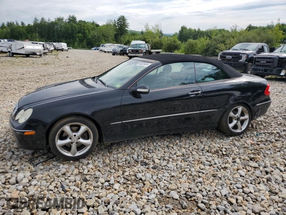 2005 Mercedes-Benz CLK 320 with VIN WDBTK65GX5T042891, listed as a Copart auction lot 60829694 with 189,085 mi miles and Salvage Title. Bid and sale history available at DreamBid. Image 1.
