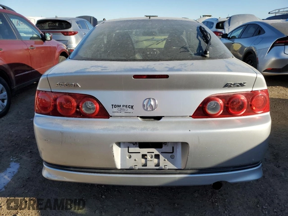 2006 Acura RSX with VIN JH4DC54806S002056, listed as a Copart auction lot 82717274 with 153,961 mi miles and Clean Title. Bid and sale history available at carsss.com. Image 6.