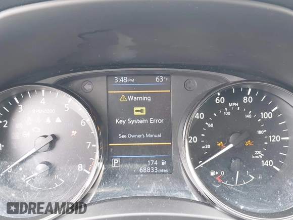 2020 Nissan Rogue S with VIN KNMAT2MV0LP505531, listed as a IAAI auction lot 42215040 with 68,833 mi miles and . Bid and sale history available at DreamBid. Image 7.