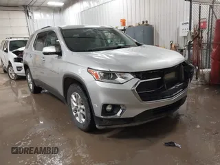 2018 Chevrolet Traverse LT Cloth z VIN 1GNERGKW1JJ172031, wystawiony jako IAAI lot #41557890 z przebiegiem 144 879 mil mil oraz . Historia ofert i sprzedaży dostępna na DreamBid. Obrazek 1.