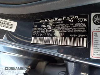 2015 Mercedes-Benz CLS 400 with VIN WDDLJ6HB7FA154135, listed as a IAAI auction lot 41634319 with 158,716 mi miles and . Bid and sale history available at DreamBid. Image 9.
