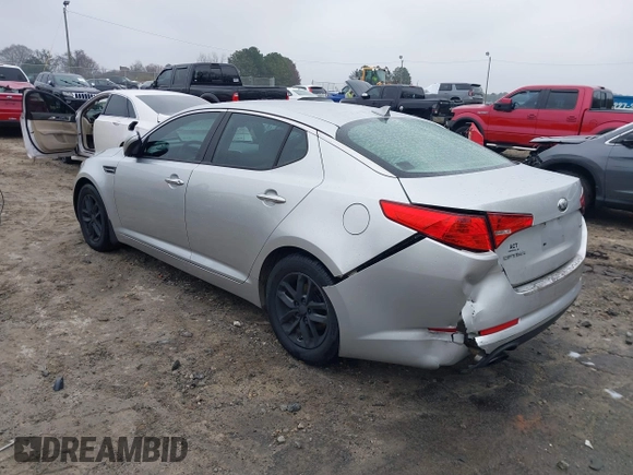2013 Kia Optima LX with VIN KNAGM4A7XD5337481, listed as a IAAI auction lot 41195440 with 118,116 mi miles. Bid and sale history available at carsss.com. Image 3.
