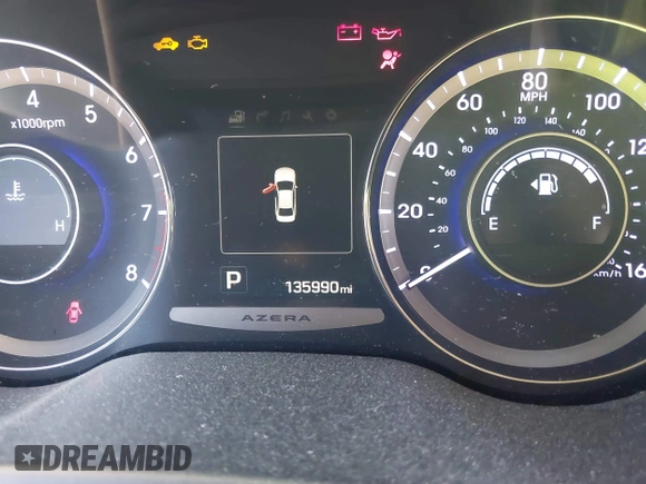 2015 Hyundai Azera with VIN KMHFG4JGXFA439603, listed as a IAAI auction lot 42157274 with 135,990 mi miles and . Bid and sale history available at carsss.com. Image 7.