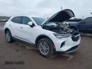 2022 Buick Envision Preferred with VIN LRBAZLR44ND126457, listed as a IAAI auction lot 42116322 with 21,450 mi miles and . Bid and sale history available at carsss.com. Image 1.