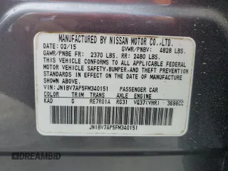 2015 Infiniti Q50 Premium with VIN JN1BV7AP5FM340151, listed as a Copart auction lot 55760705 with 113,794 mi miles and Clean Title. Bid and sale history available at DreamBid. Image 13.