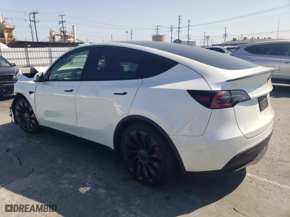 2022 Tesla Model Y Performance with VIN 7SAYGDEF8NF495109, listed as a Copart auction lot 66901914 with 16,748 mi miles and Salvage Title. Bid and sale history available at carsss.com. Image 2.