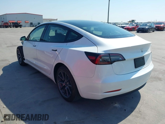 2023 Tesla Model 3 with VIN 5YJ3E1EA9PF585632, listed as a IAAI auction lot 40520993 with 7,775 mi miles and . Bid and sale history available at DreamBid. Image 3.