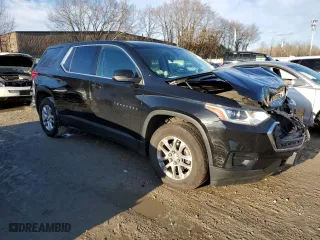 2021 Chevrolet Traverse LS with VIN 1GNEVFKW3MJ207176, listed as a Copart auction lot 82544224 with 55,290 mi miles and Salvage Title. Bid and sale history available at carsss.com. Image 4.