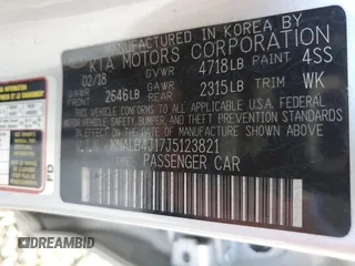 2018 Kia Cadenza Premium with VIN KNALB4J17J5123821, listed as a Copart auction lot 69374804 with 71,374 mi miles and Salvage Title. Bid and sale history available at carsss.com. Image 12.
