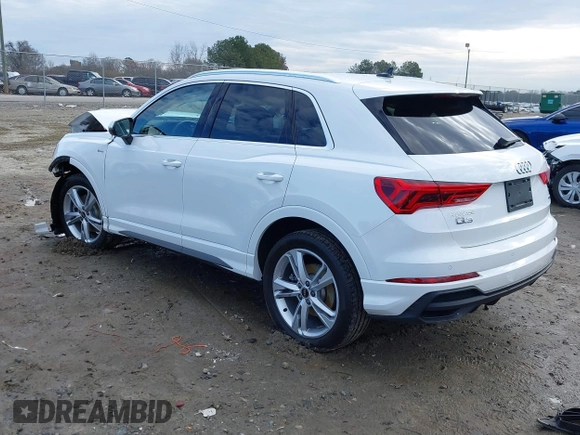 2023 Audi Q3 S line Premium Plus with VIN WA1EECF36P1140594, listed as a IAAI auction lot 41283650 with 14,793 mi miles and . Bid and sale history available at DreamBid. Image 3.