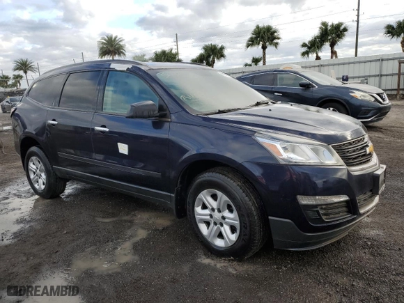 2015 Chevrolet Traverse LS with VIN 1GNKRFED6FJ113457, listed as a Copart auction lot 44278145 with 0 mi miles and Salvage Title. Bid and sale history available at carsss.com. Image 4.