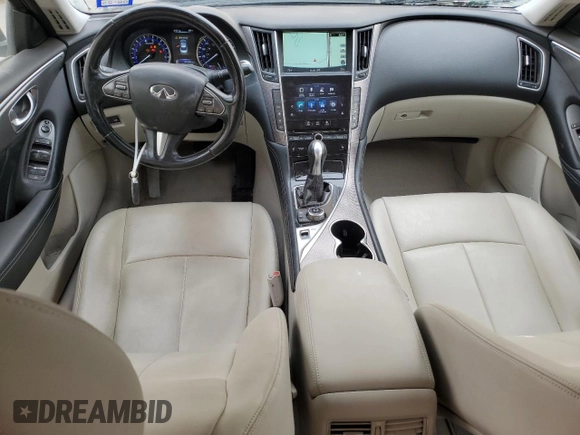 2014 Infiniti Q50 Sport with VIN JN1BV7AP4EM684889, listed as a Copart auction lot 47760535 with 83,528 mi miles and Salvage Title. Bid and sale history available at DreamBid. Image 8.