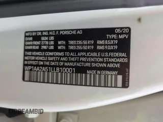 2020 Porsche Macan z VIN WP1AA2A51LLB10001, wystawiony jako Copart lot #59232675 z przebiegiem 75 436 mil mil oraz Szkoda całkowita • Salvage title. Historia ofert i sprzedaży dostępna na DreamBid. Obrazek 13.
