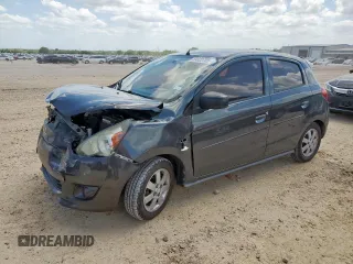 2014 Mitsubishi Mirage DE with VIN ML32A3HJ3EH002325, listed as a Copart auction lot 59822705 with 82,804 mi miles and Salvage title. Bid and sale history available at DreamBid. Image 1.