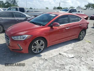 2017 Hyundai Elantra Limited with VIN 5NPD84LF8HH086089, listed as a Copart auction lot 64634755 with 113,512 mi miles and Salvage title. Bid and sale history available at DreamBid. Image 1.