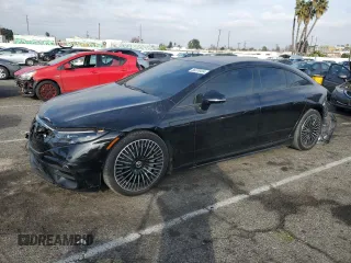 2022 Mercedes-Benz EQS with VIN W1KCG2DB1NA017946, listed as a Copart auction lot 86370434 with 24,655 mi miles and Salvage Title. Bid and sale history available at carsss.com. Image 1.