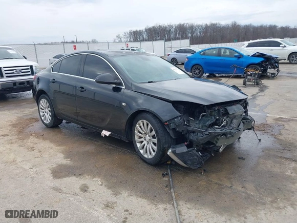 2011 Buick Regal CXL Turbo TO2 with VIN W04GW5EV1B1075800, listed as a IAAI auction lot 41677775 with 190,205 mi miles. Bid and sale history available at carsss.com. Image 1.