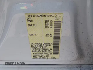 2015 Nissan Altima SL z VIN 1N4AL3APXFC440135, wystawiony jako IAAI lot #42129303 z przebiegiem 121 889 mil mil oraz . Historia ofert i sprzedaży dostępna na DreamBid. Obrazek 9.
